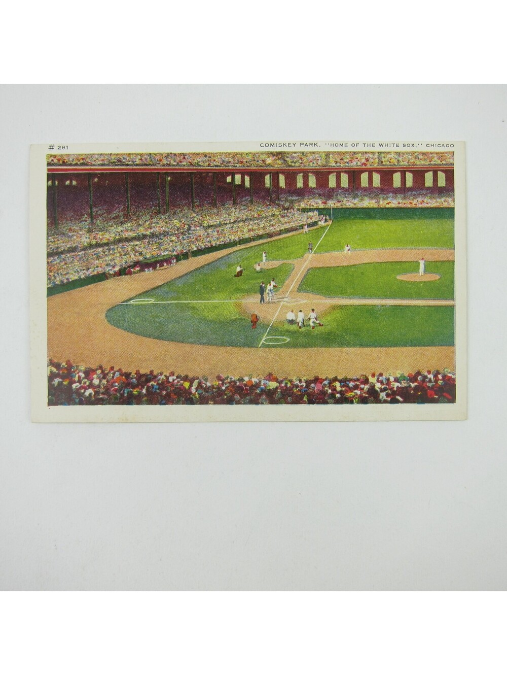 Postcard Comiskey Park Baseball Stadium Chicago White Sox Illinois MLB Antique